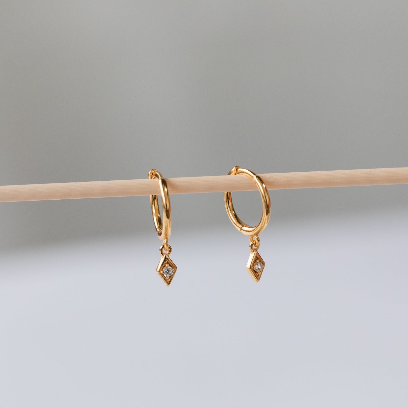 Ericka Diamond Huggies 18K Gold